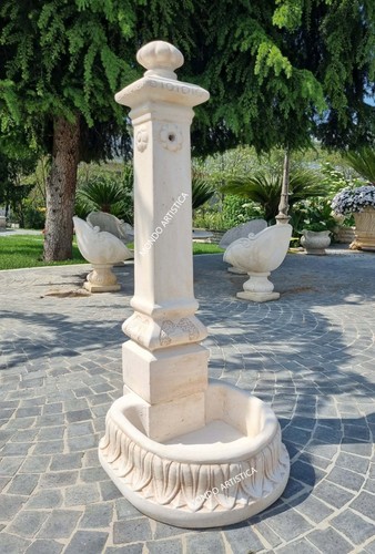 Fontana colonna con vasca - colonna, da
